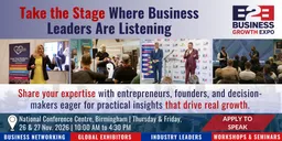 Birmingham B2B Growth Expo 2026 | Become a Speaker At Premier B2B Show